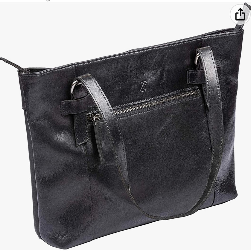 NWOT Leather Tote Bag